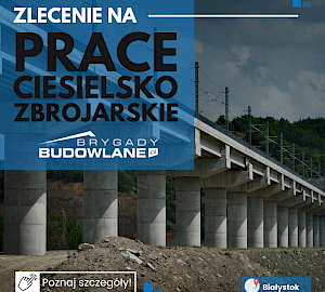 Prace ciesielsko-zbrojarskie -mosty i wiadukty - okolice Białegostoku