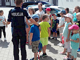 Wakacyjna wizyta u łomżyńskich policjantów  (FOTO)
