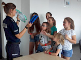 Wakacyjna wizyta u łomżyńskich policjantów  (FOTO)